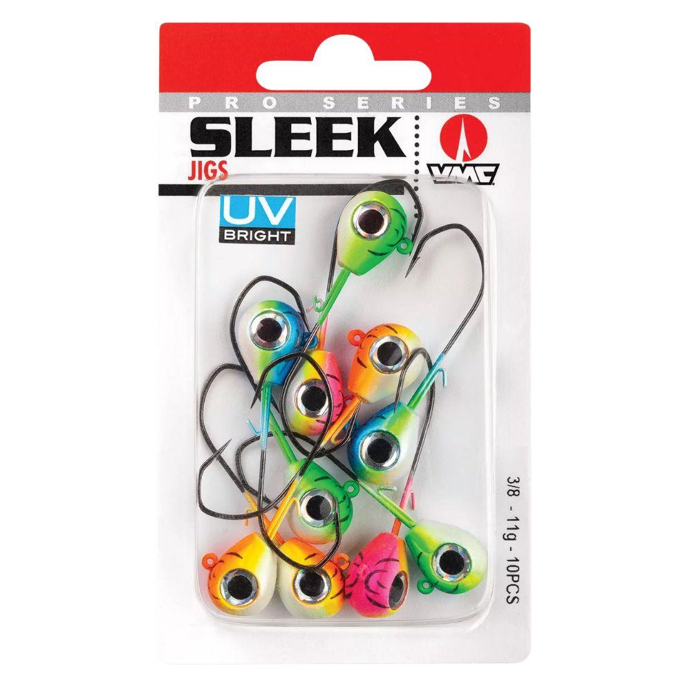Leurres De Pêche VMC Tête Plombée Moontail Jigs - 3.5 G, Couleur Pink Fire UV - Lot De 2