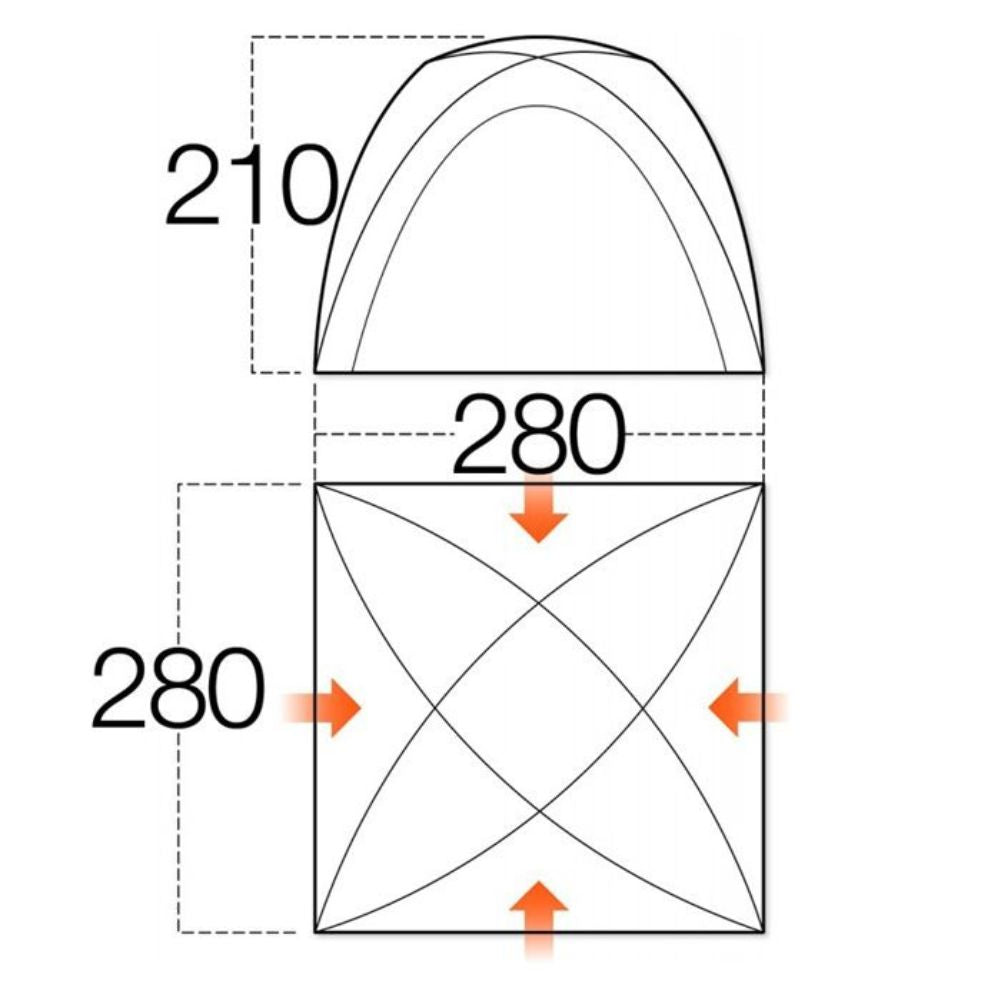 Vango Hogan Hub (Medium) Footprint - 280cm x 280cm