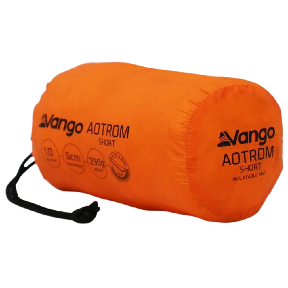 Vango Aotrom Short 5cm Sleeping Mat (Orange) packed up