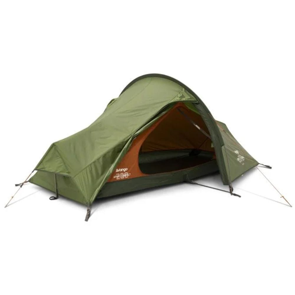Vango Apex Compact 200 Tent - 2 Man Lightweight Tent (Forest Green) door open