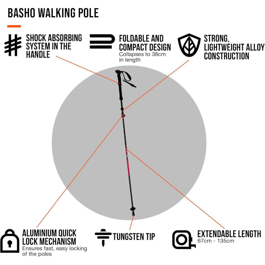 Vango Basho Adjustable Walking Pole info
