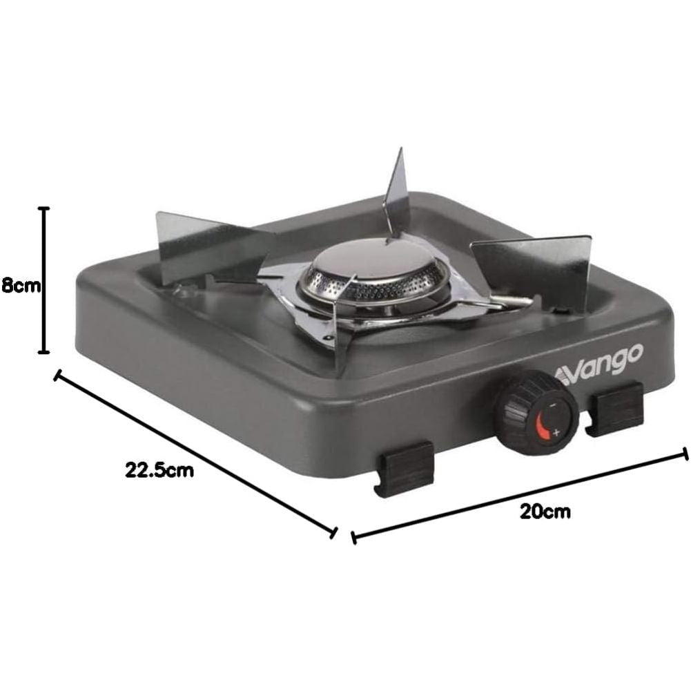 Vango Blaze Single Camping Gas Cooker measurmeents