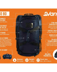 Vango Cargo 80L Travel Bag (Vintage Green)