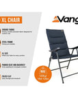 Vango Cayo XL Camping Chair (Granite Grey) info