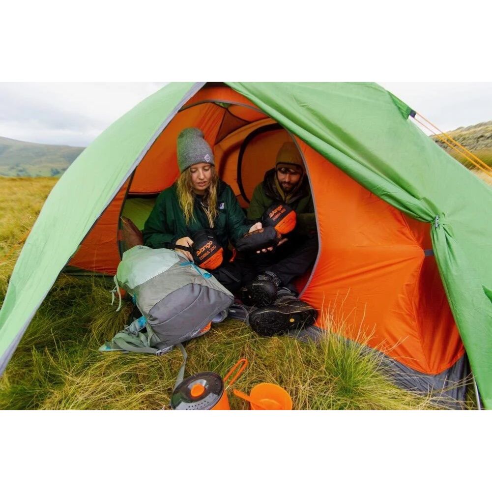 Vango Cobra 600 Down Filled Sleeping Bag (Anthracite) in a tent