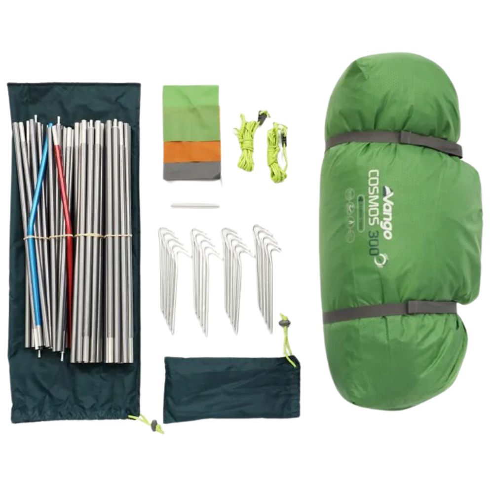 Vango Cosmos 300 Tent - 3-Man Tent (Pamir Green) layout