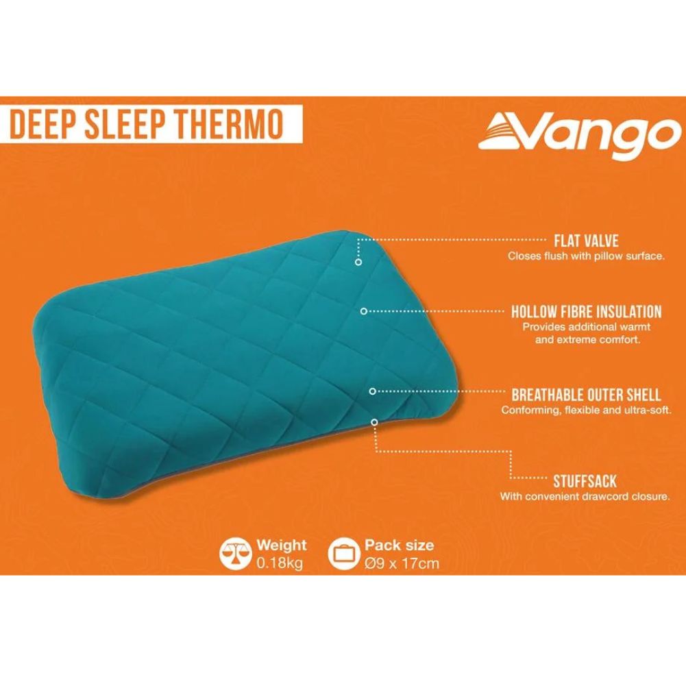 Vango Deep Sleep Thermo Pillow (Atom Blue) info