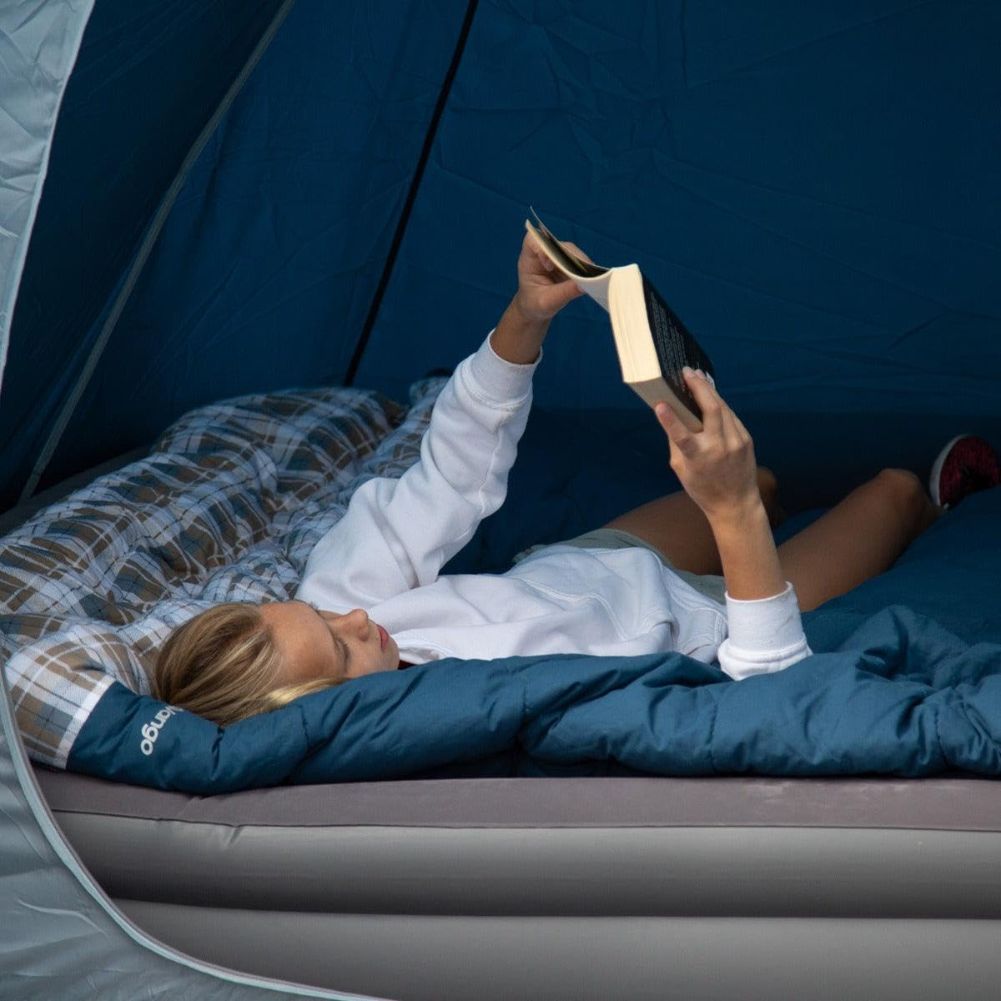 Vango Hi Rise Double Flocked Airbed (Nocturne Grey) reading