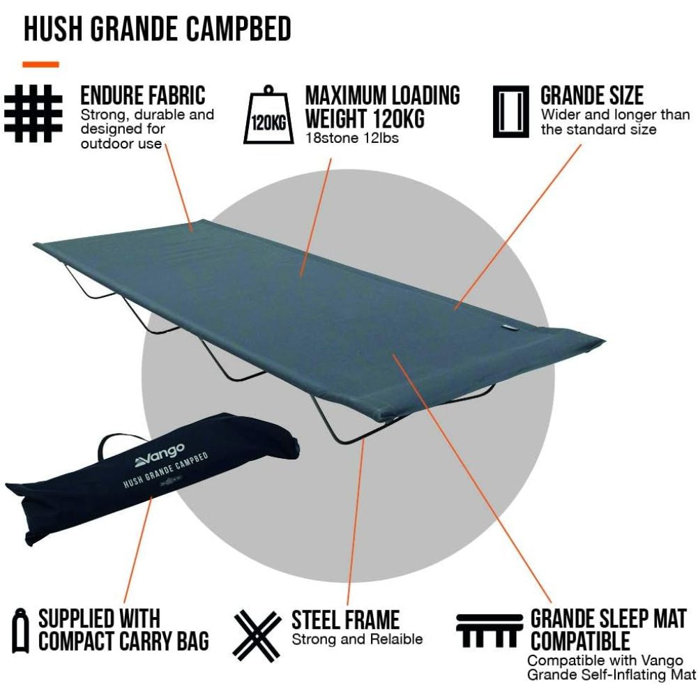 Vango Hush Grande Campbed (Granite Grey) info