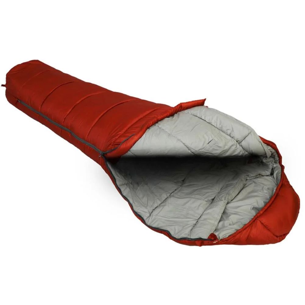 Vango Nitestar Alpha 450 Sleeping Bag (Harissa) angle flap open