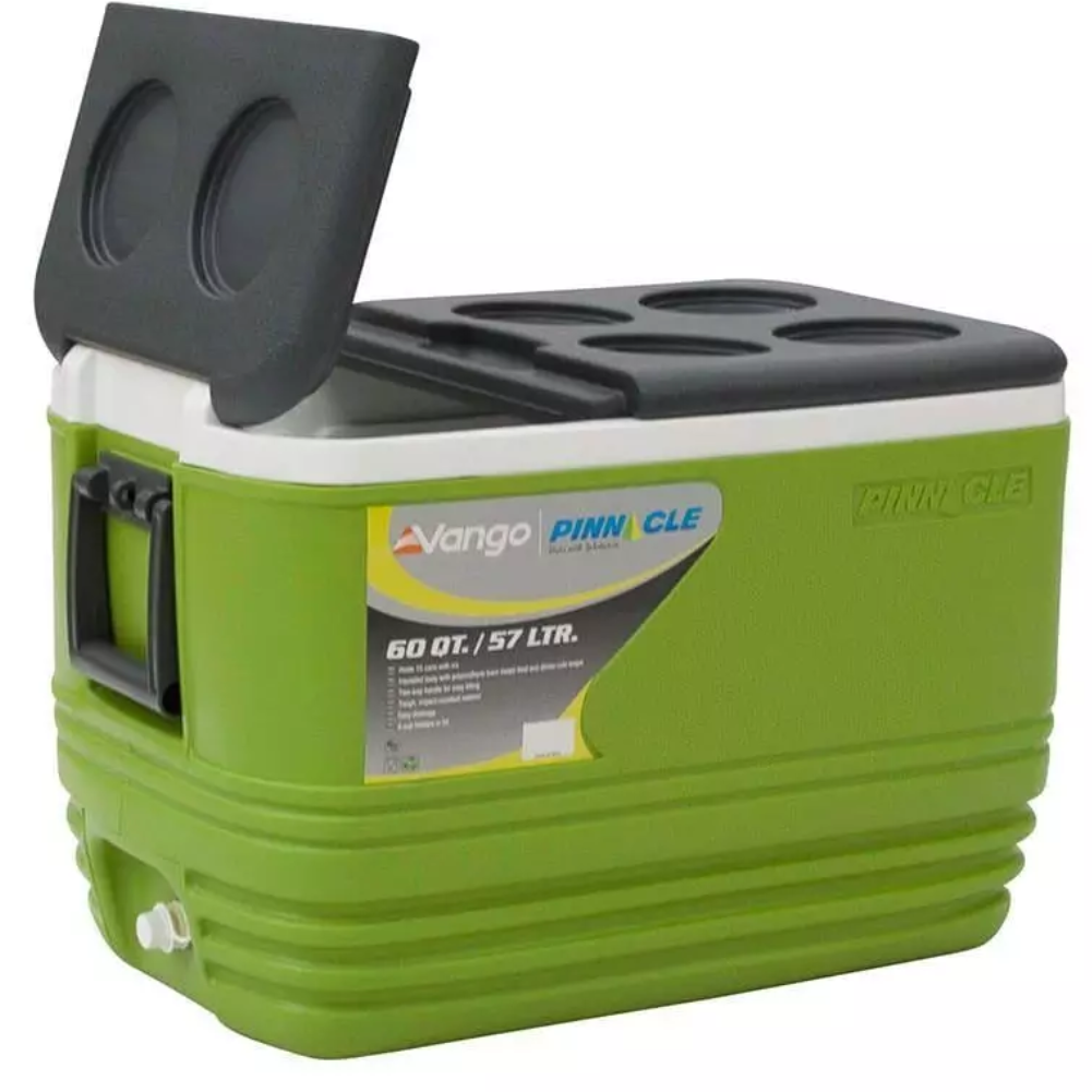 Vango Pinnacle 57Litre - 80 Hr Cooler left lid open