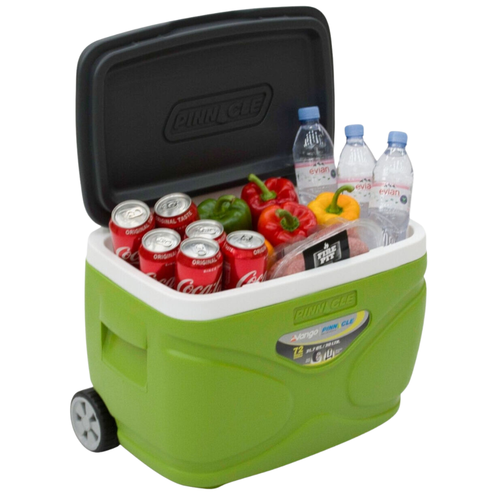 Vango Pinnacle Wheelie 30Litre -72Hr Cool Box lid open food