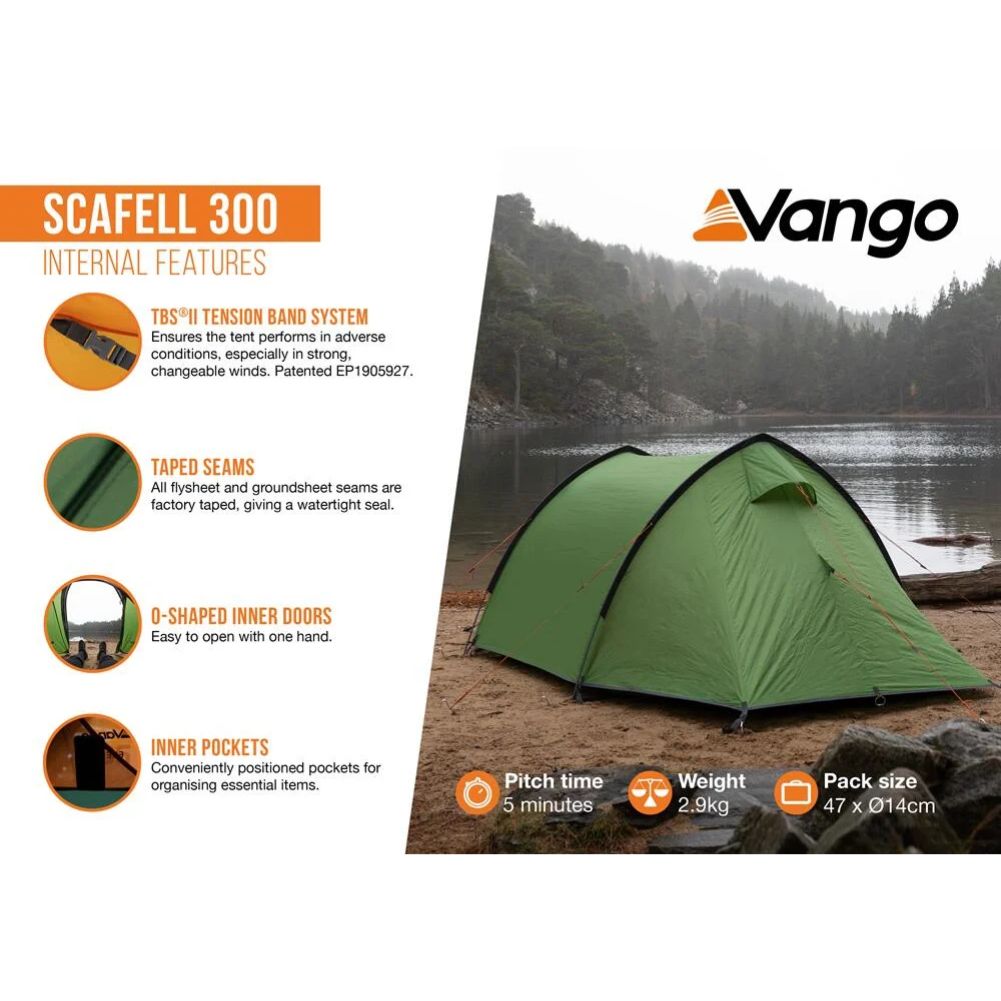 Vango Scafell 300 Tent - 3 Man Trekking Tent more info