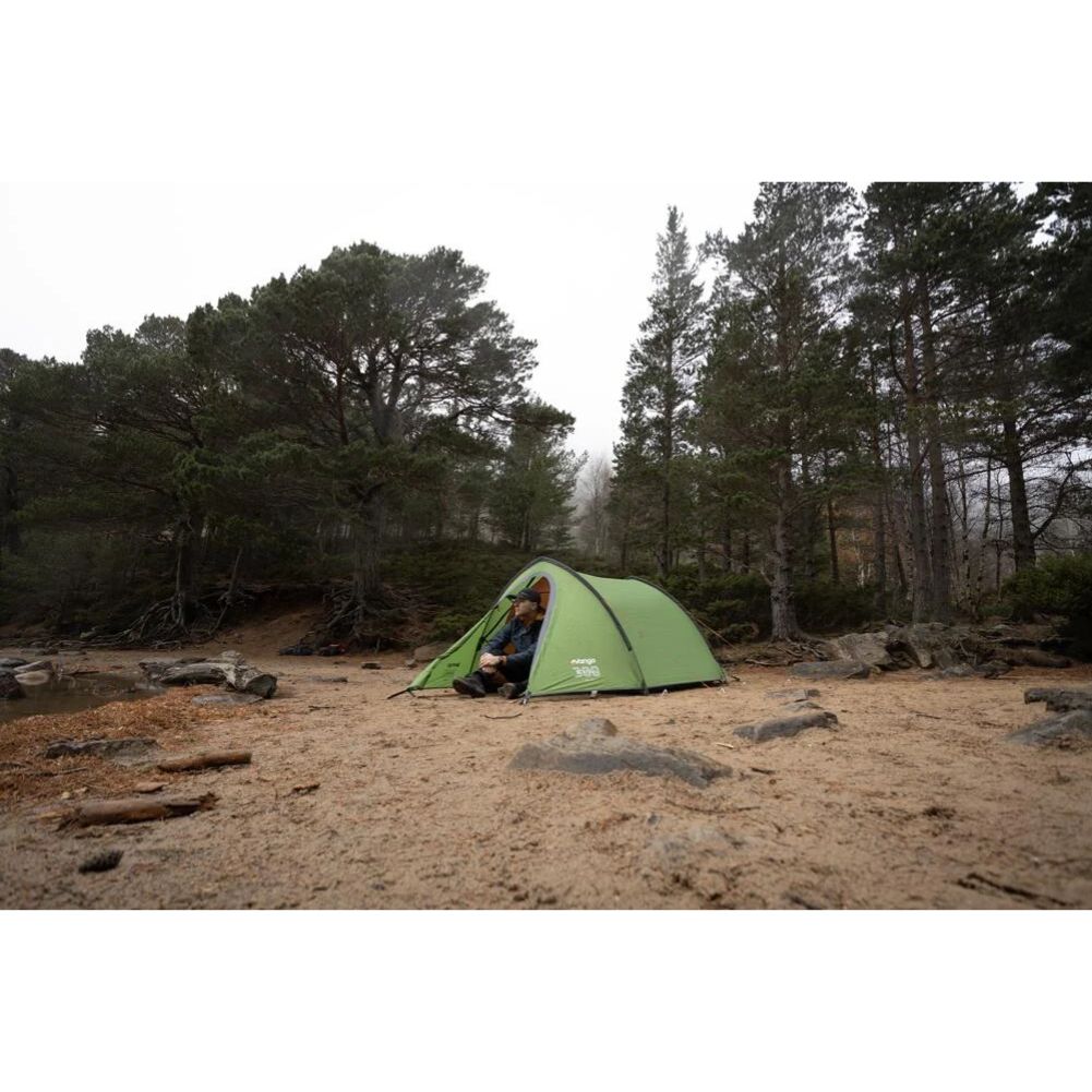 Vango Scafell 300 Tent - 3 Man Trekking Tent man sitting