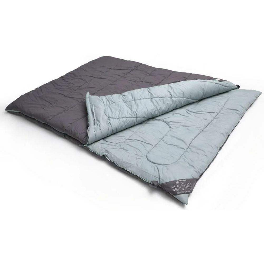 Vango Shangri-La Luxe Kingsize Sleeping Bag (Shadow Grey) angle