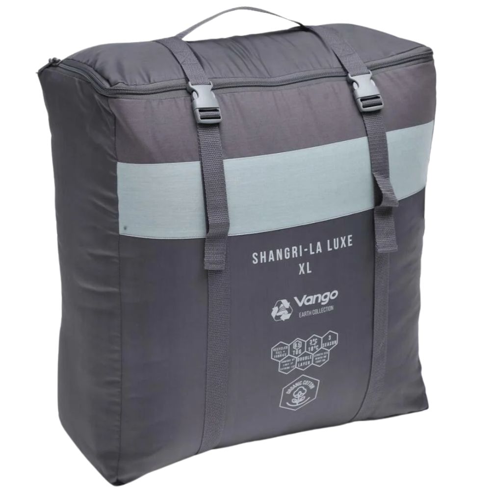 Vango Shangri-La Luxe Kingsize Sleeping Bag (Shadow Grey) packed