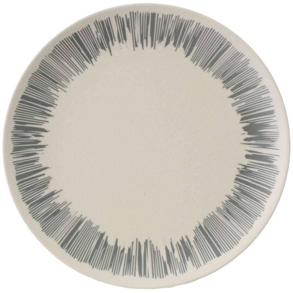 Vango Bamboo 20cm Dessert Plate (Grey Stripe)