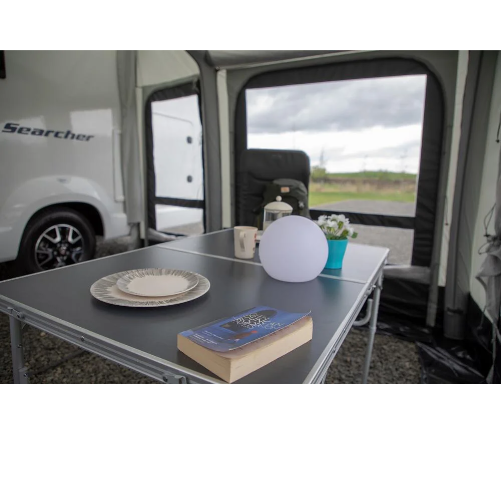 Vango Granite Duo 120cm Camping Table (Excalibur) being used