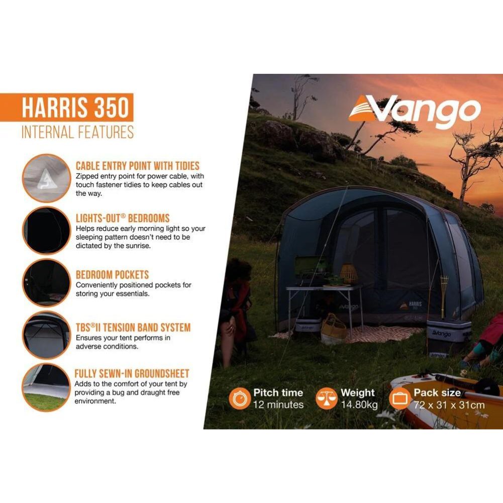 Vango Harris 350 Tent - Internal Features