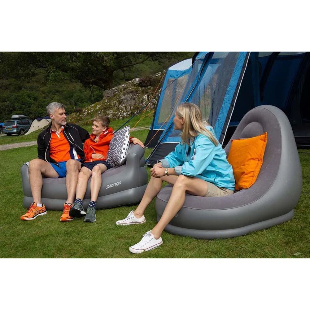 Vango Inflatable Sofa (Nocturne Grey)family on seat