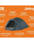 Vango Tay 400 Tent - 4 Man Tent (Deep Blue) info