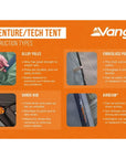 Vango Tay 400 Tent - 4 Man Tent (Deep Blue)tent