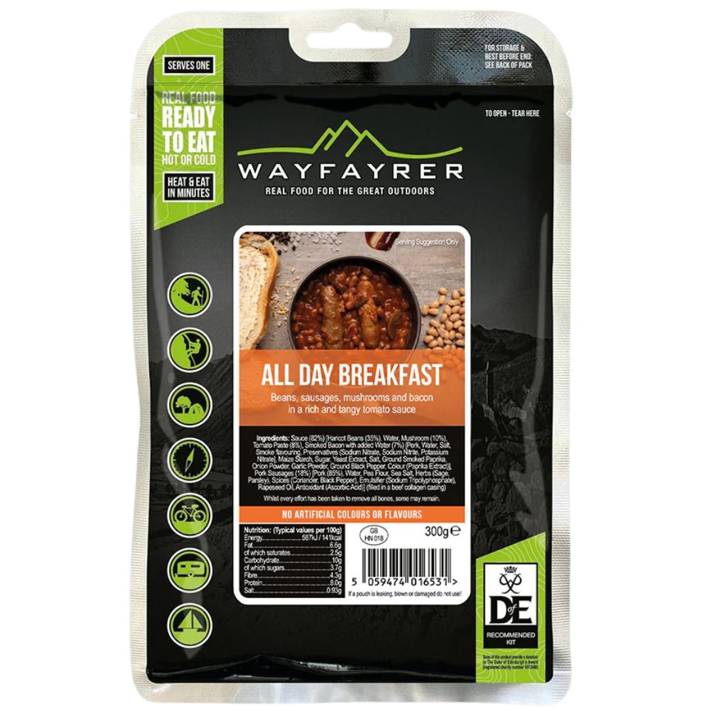 Wayfayrer All Day Breakfast - Outdoor Camping Ready to Eat Meal Pouch