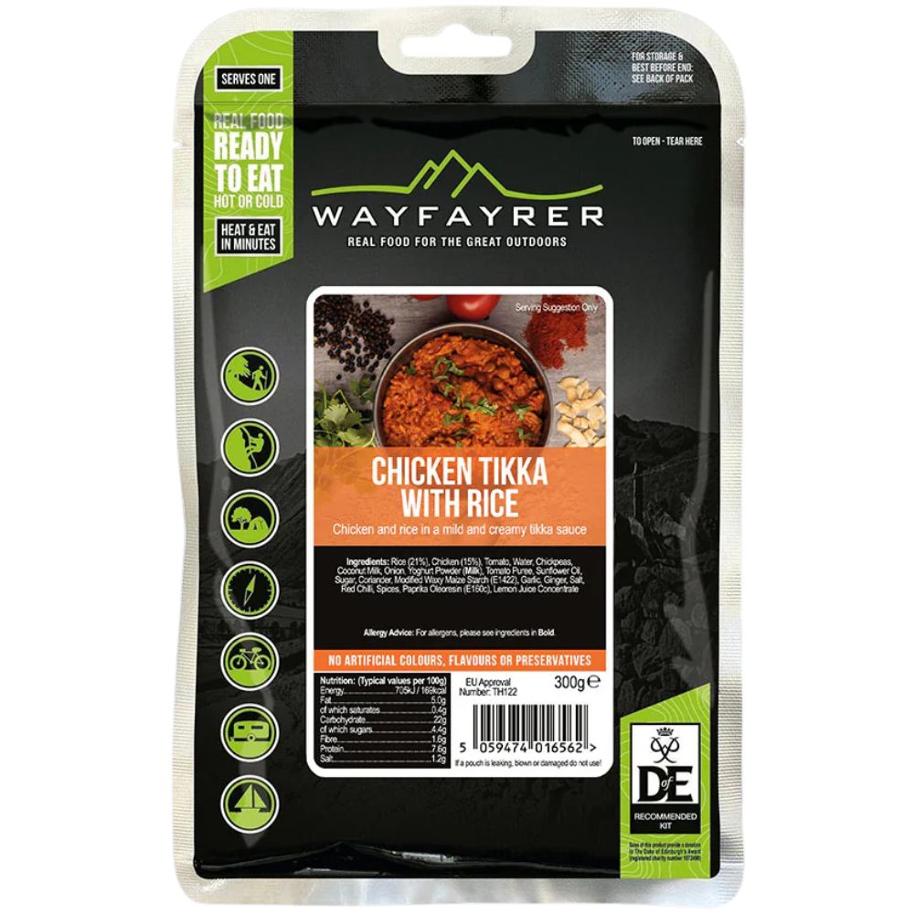 Wayfayrer Chicken Tikka & Rice - Outdoor Camping Ready to Eat Meal Pouch