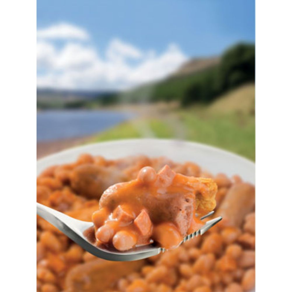 Wayfayrer Vegetarian All Day Breakfast - Outdoor Camping Ready to Eat Meal Pouch fork