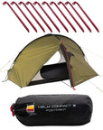 Wild Country Helm Compact 2 Tent + Helm Compact 2 Footprint + Aluminium Alloy V-Angle Peg (10 Pack)

