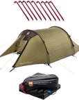 Wild Country Hoolie Compact 2 Tent + Hoolie Compact 2 Footprint + Free Wild Country Aluminium Alloy V-Angle Peg (10 Pack)