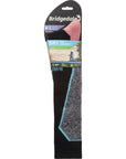 Bridgedale Women's Midweight + Merino Endurance Over Calf (Black/Coral)