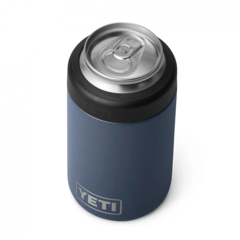YETI Rambler 12oz Colster Can Insulator (Navy) with a can