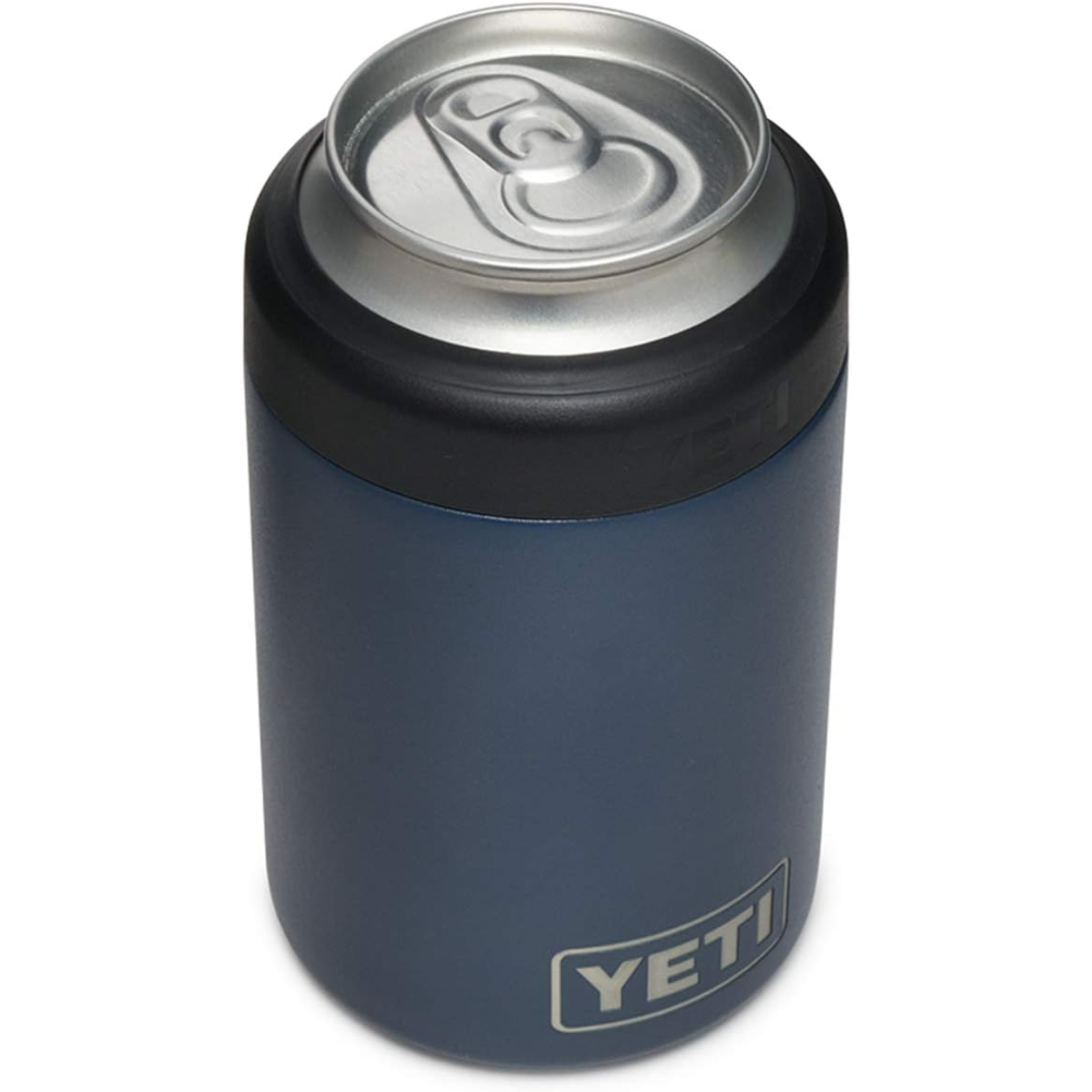 YETI Rambler 12oz Colster Can Insulator (Navy) angother angle with can