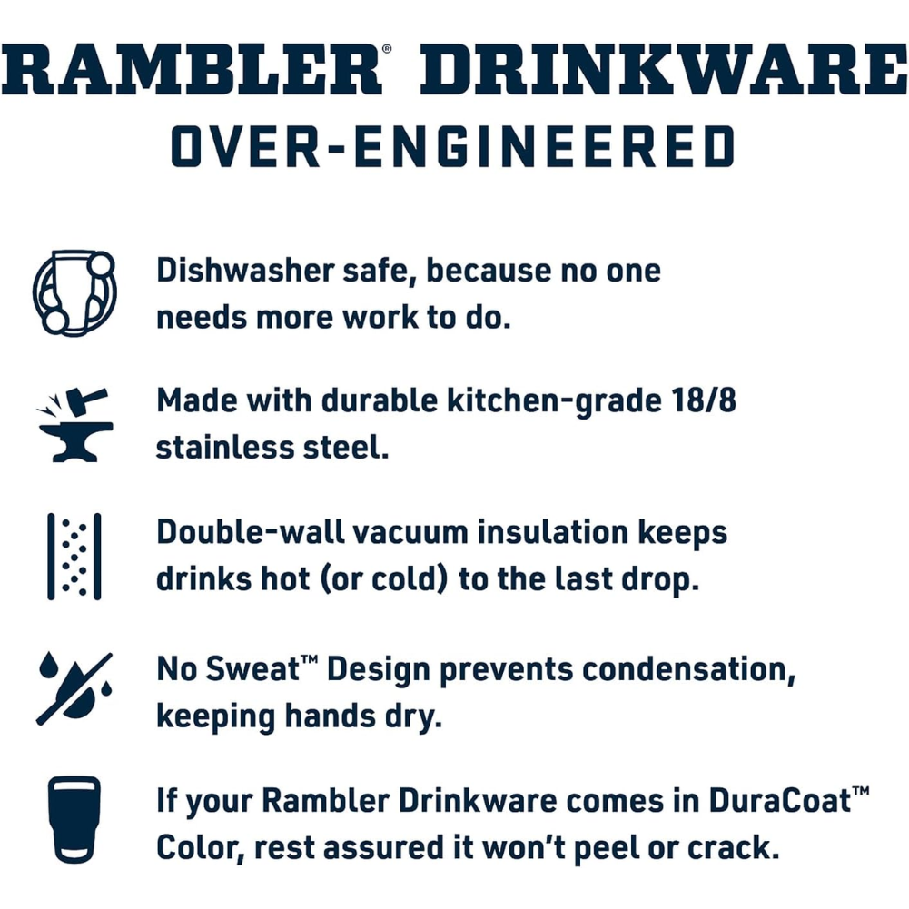 Yeti Rambler 10 OZ Tumbler (Navy) info