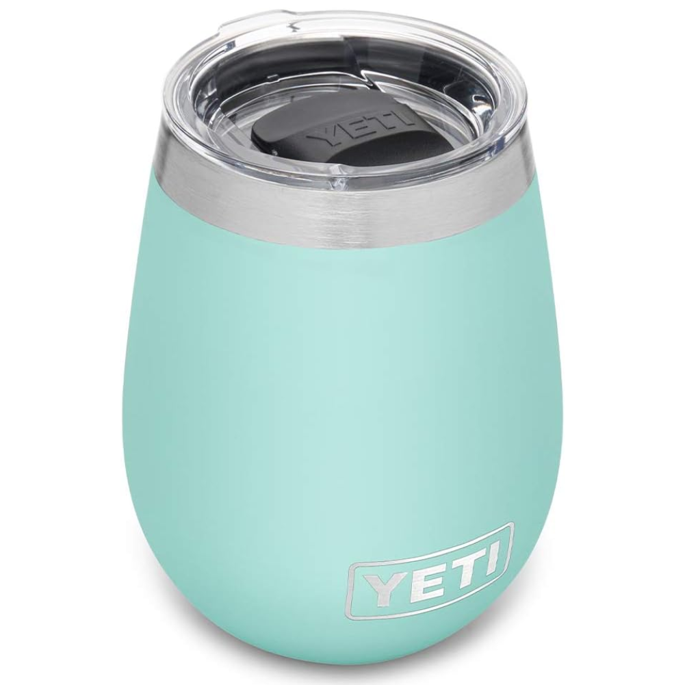 Yeti Rambler 10 OZ Wine Tumbler (Seafoam) top angle