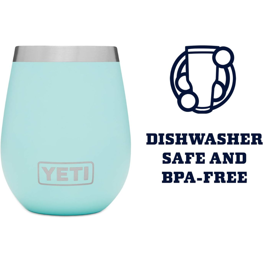 Yeti Rambler 10 OZ Wine Tumbler (Seafoam) dishwash