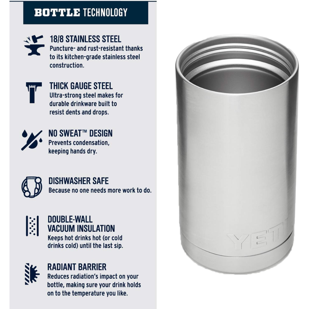 Yeti Rambler 12 OZ Bottle With Hotshot Cap (Navy) inside