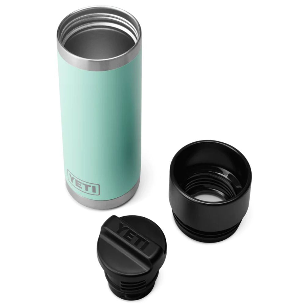 Yeti Rambler 18 OZ Bottle With Hotshot Cap (Seafoam) lid seprate