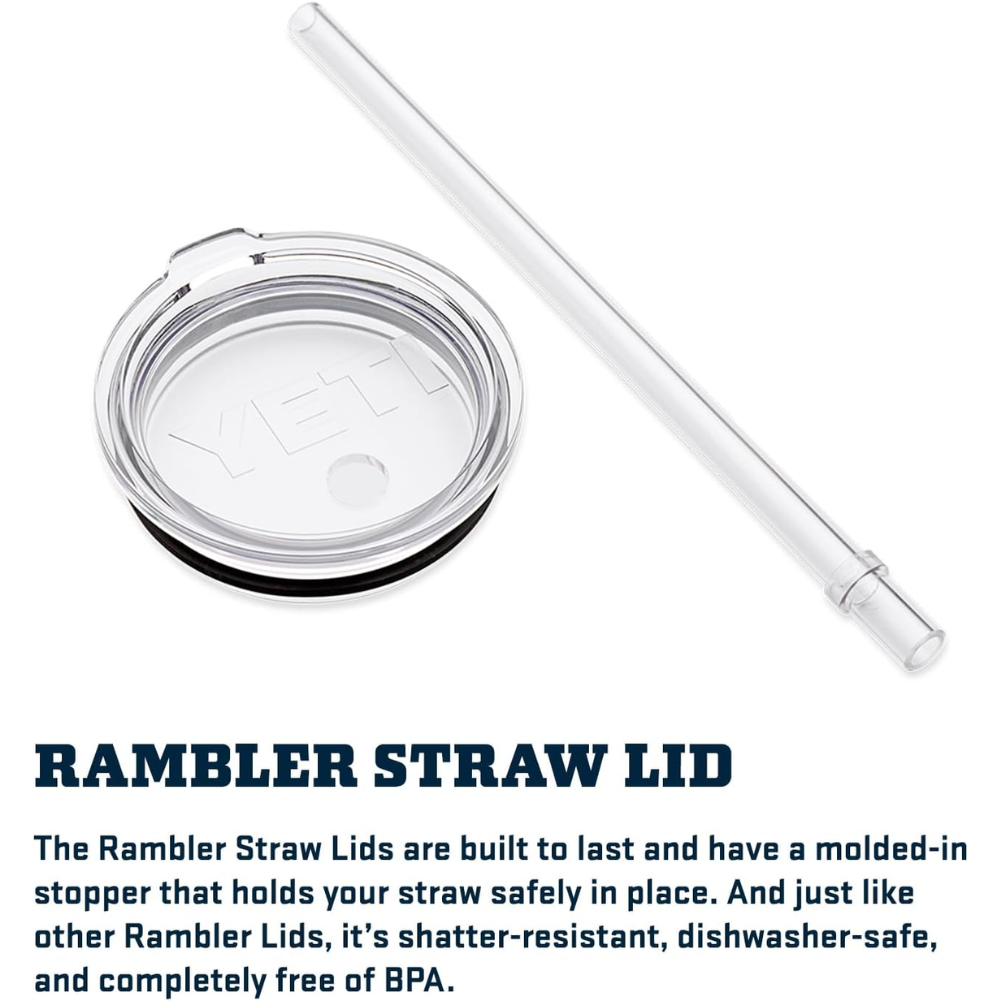 Yeti Rambler 20 OZ Tumbler Straw Lid info straw