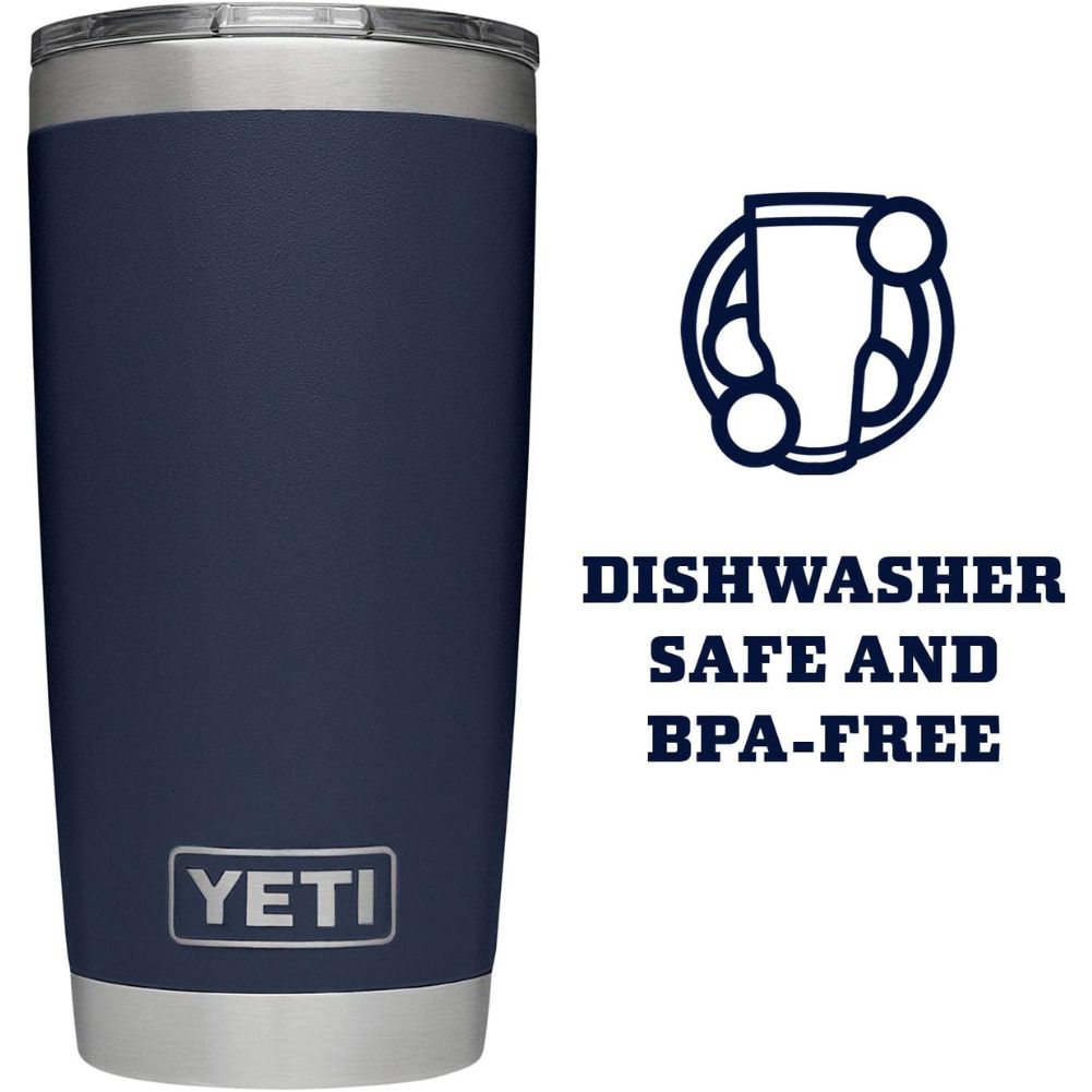 Yeti Rambler 20 OZ Tumbler (Navy) dishwash