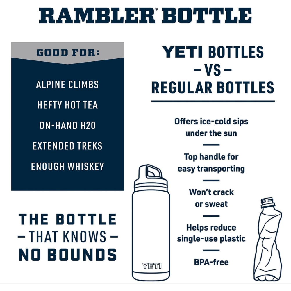 Yeti Rambler 26 OZ  Bottle With Chug Cap (Navy) bottle