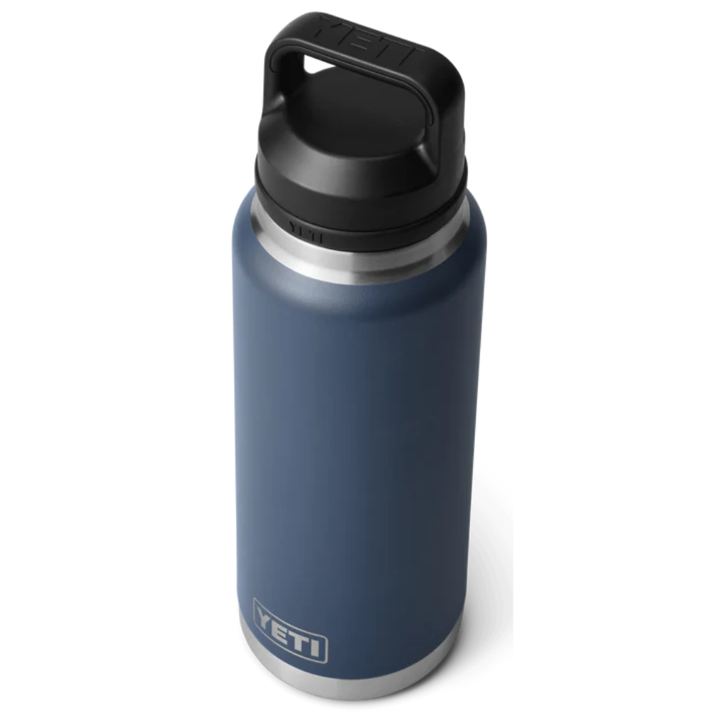 Yeti Rambler 26 OZ  Bottle With Chug Cap (Navy) top angle