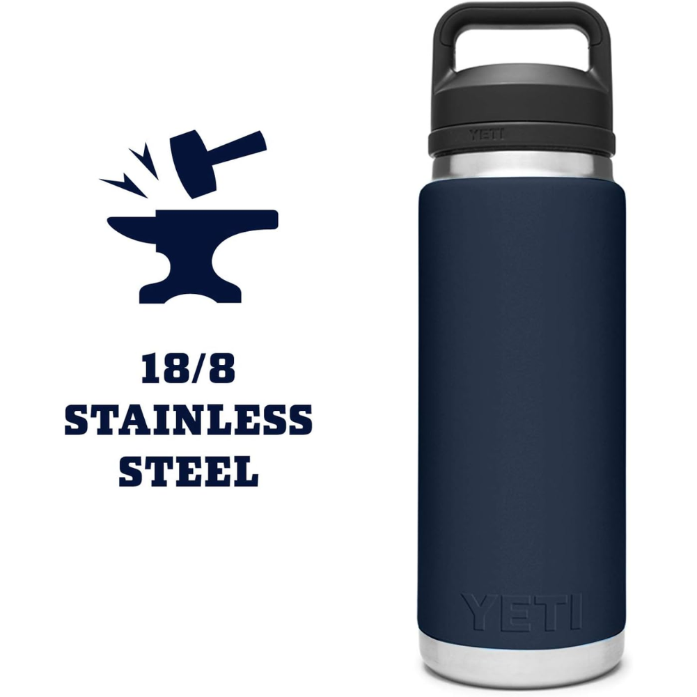 Yeti Rambler 26 OZ  Bottle With Chug Cap (Navy) stainless steel