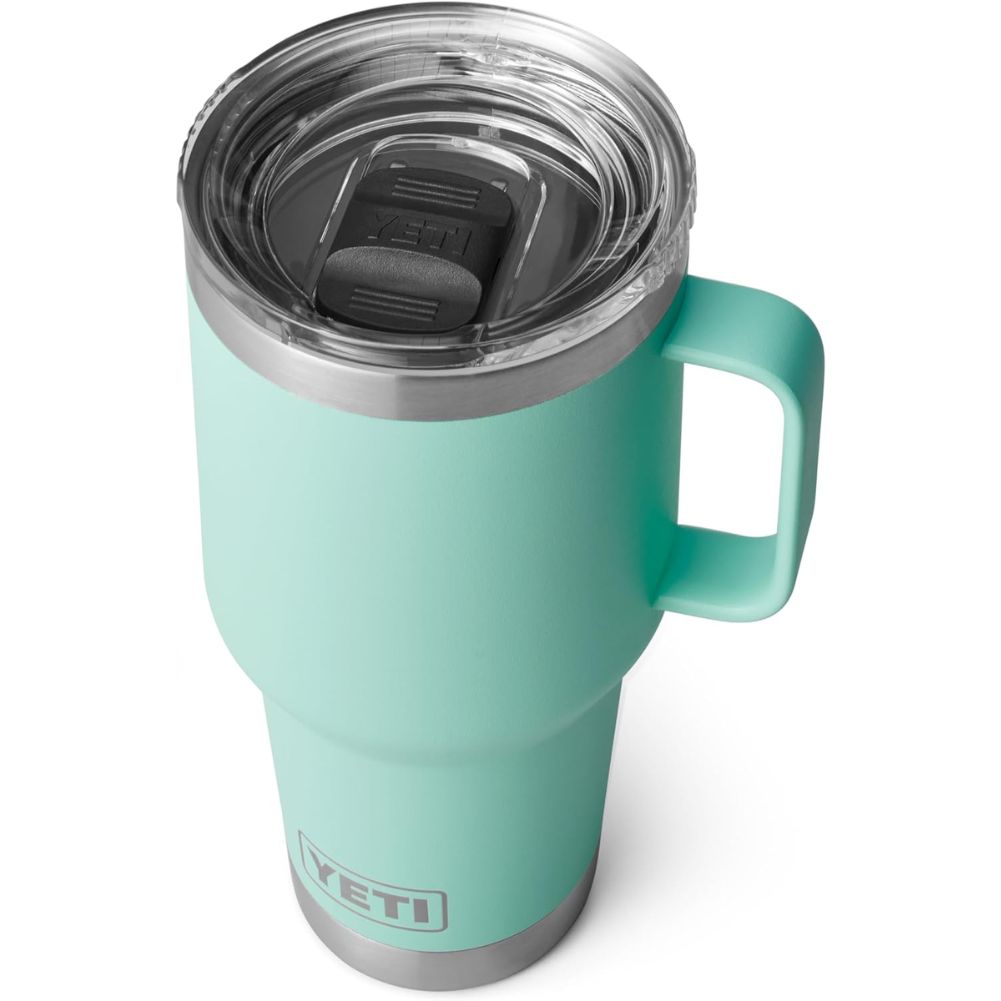 Yeti Rambler 30 Oz (887 Ml) Travel Mug (Seafoam)
 top angle