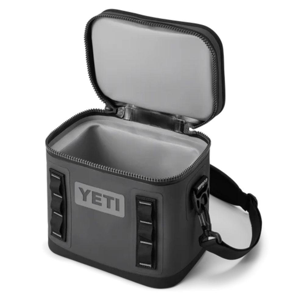 Yeti Hopper Flip 8 Soft Cooler (Charcoal) left angle