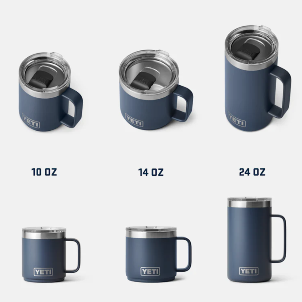 Yeti Rambler 10 OZ Mug (Navy) sizes difference