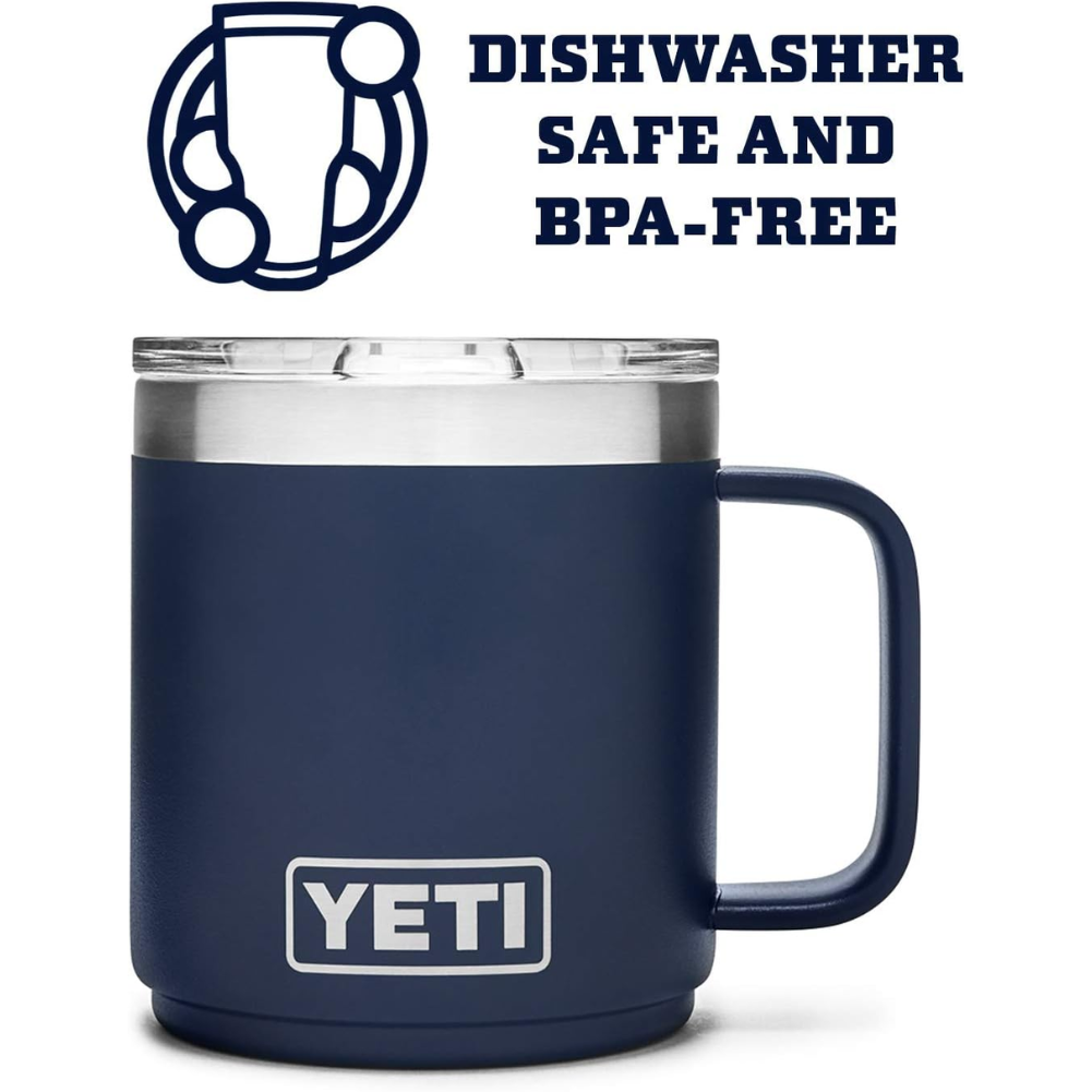 Yeti Rambler 10 OZ Mug (Navy) dishwash