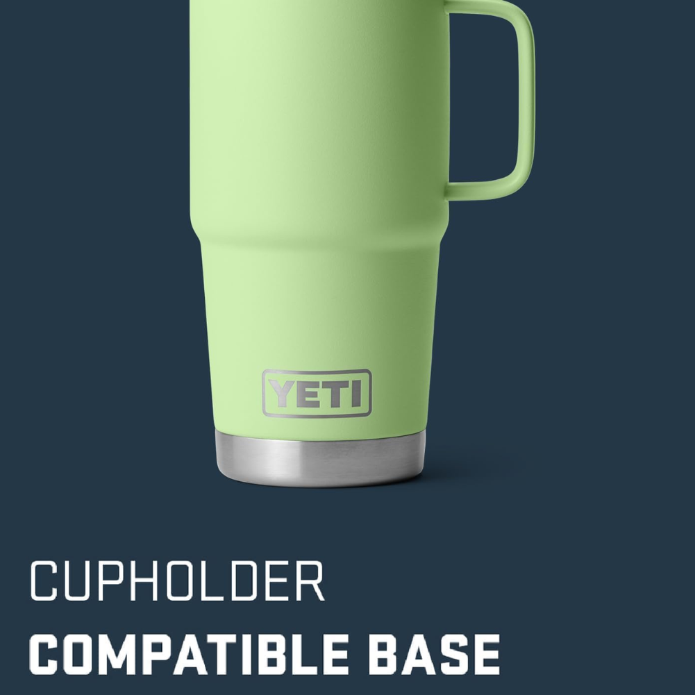 Yeti Rambler 20 OZ Travel Mug (Key Lime) cupholder