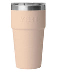 Yeti Rambler 20 oz (591 ml) Stackable Cup With MagSlider Lid (Tahini) - Front
